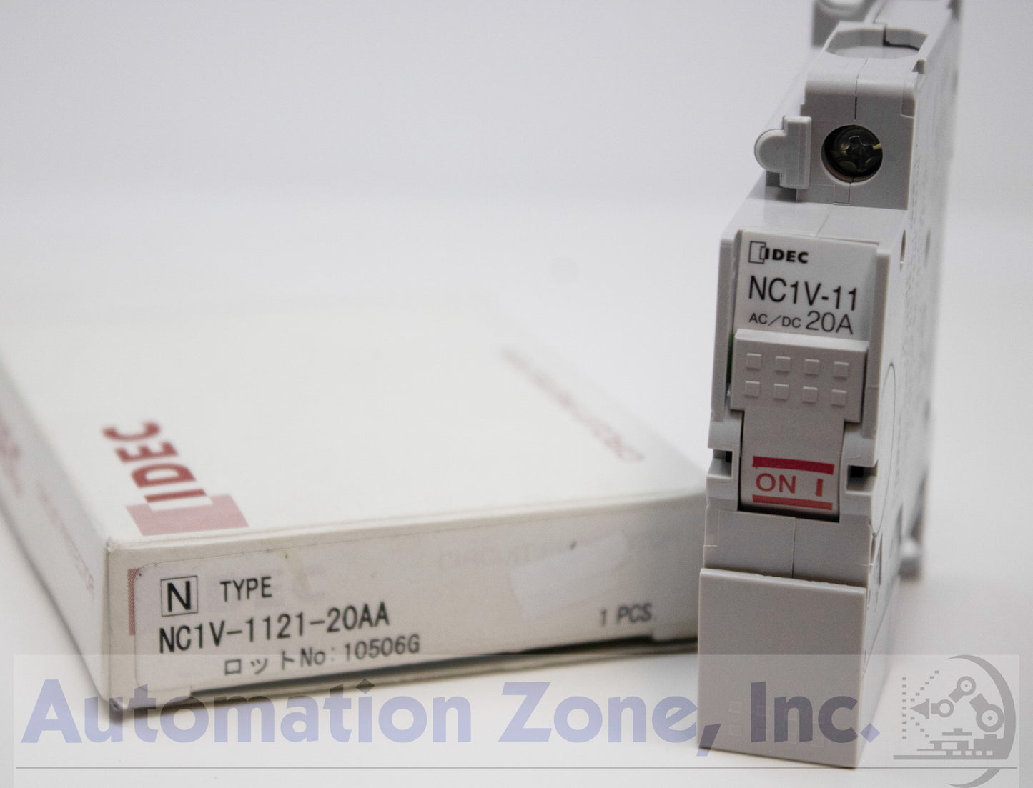 IDEC NC1V-1121-20AA Circuit Protector – 1-Pole, 20A, 250V AC/65V DC, DIN Rail Mount, Medium Time Delay