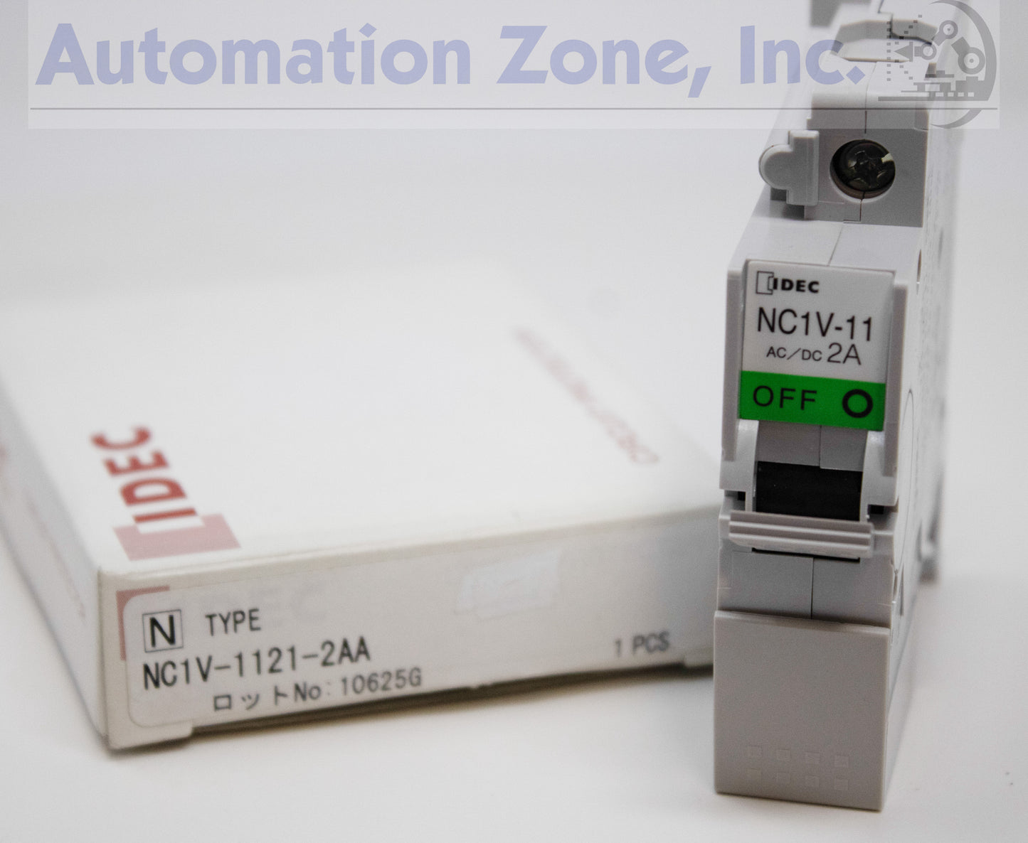 IDEC NC1V-1121-2AA Circuit Protector – 1-Pole, 2A, 250V AC/65V DC, DIN Rail Mount, Medium Time Delay
