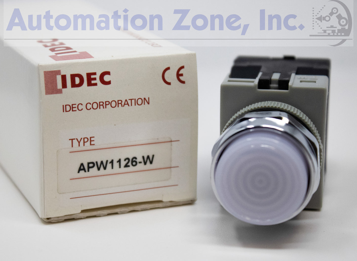 IDEC APW1126-W TW Series Pilot Light – 22mm, White, 120V AC Transformer Type, Octagonal Bezel