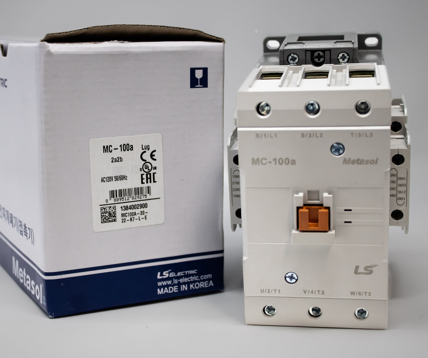 CONTACTOR, 100 AMP, 75HP @ 480,  40HP @ 220, 120 VOLT COIL, 100AF LSIS:1384002900