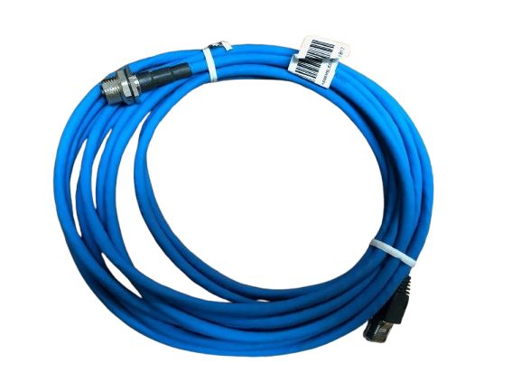 Hirschmann J224TPESTPU05.0M Industrial Ethernet Cable – M12 Female Bulkhead to RJ45, 5m, Teal TPE