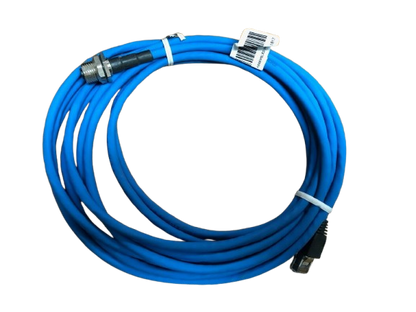 Hirschmann J224TPESTPU05.0M Industrial Ethernet Cable – M12 Female Bulkhead to RJ45, 5m, Teal TPE