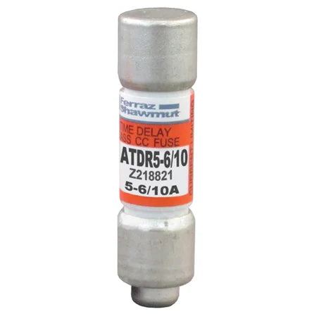 Mersen ATDR5-6/10 Amp-Trap 2000 Class CC Fuse – 5.6A, 600VAC/300VDC, Time-Delay Lot of 17