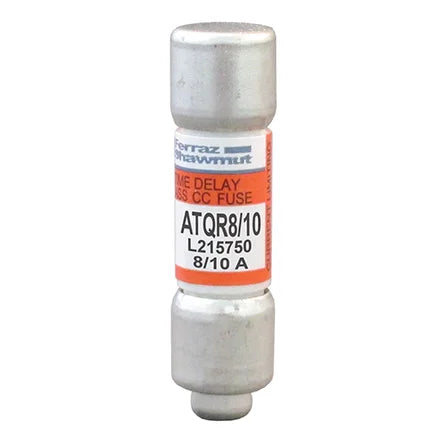 Mersen/Ferraz Shawmut ATQR 8/10 Amp-Trap 2000 Class CC Time-Delay Fuse, 0.8A 600V (Lot of 8)
