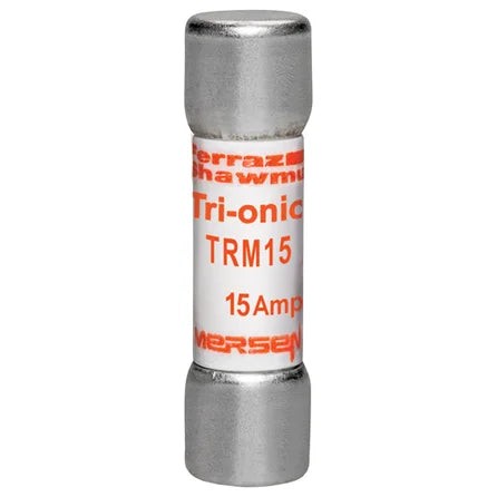 Mersen/Ferraz Shawmut Tri-Onic TRM15 Midget Time-Delay Fuse, 15A 250V — Lot of 8