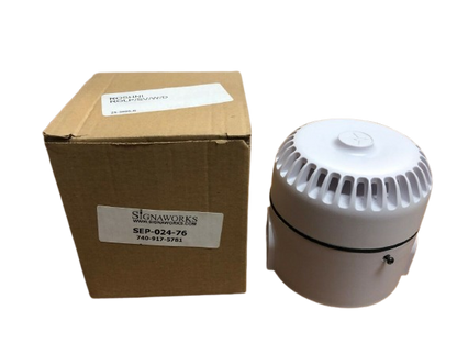 Signaworks SEP-024-76 Audible Alarm – 9-28V DC, 110dB, 26 Selectable Tones, Tall Base Surface Mount, IP65