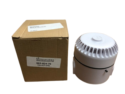 Signaworks SEP-024-76 Audible Alarm – 9-28V DC, 110dB, 26 Selectable Tones, Tall Base Surface Mount, IP65