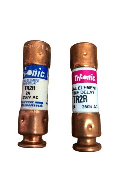Mersen TR2R Tri-Onic Time-Delay Fuse – Class RK5, 2A, 250V AC/DC, Current Limiting (Lot of 10)