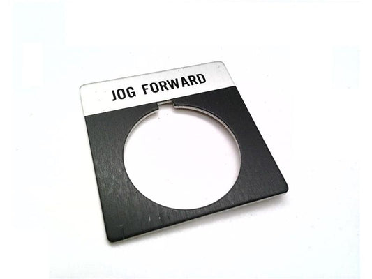 Allen-Bradley 800T-X518 Legend Plate – 30.5mm, "JOG FORWARD," Standard Size, Aluminum, Type 4/13 (Lot of 4)