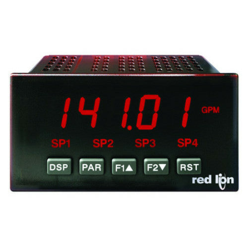 Red Lion PAXI0020 PAX Dual Counter/Rate Meter – 1/8 DIN, 85-250 VAC, Red LED