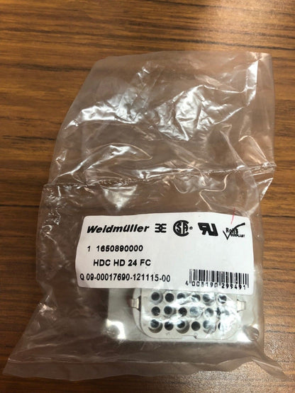 Weidmüller 1650890000 HDC HD 24 FC – High-Density Female Insert, 24-Pole + Ground, Crimp Termination, Size 4