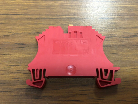 Weidmuller Terminal Block, 1950680000, 2 Position, Red,  SOLD IN LOT OF 90.