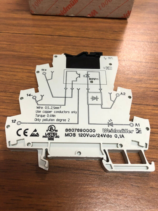 Weidmuller Solid State Relay, 8607690000, 120 VAC/DC, 3V-48V